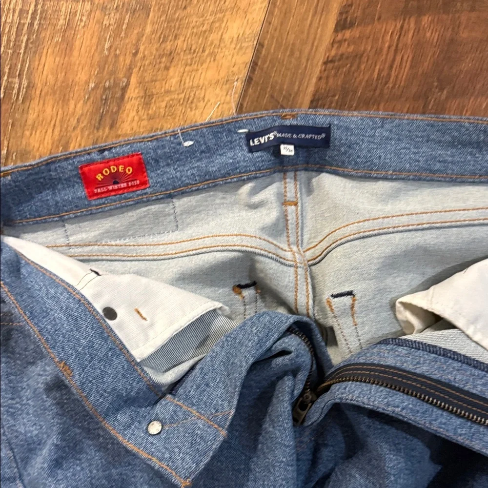 Levi’s Made & Crafted Rodeo Bow-Legged Straight Jeans Two-Tone Blue 32x34